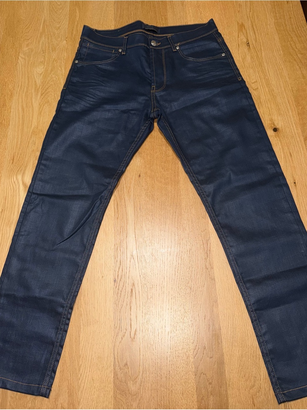 Zara Men's Navy Slim Straight Jeans